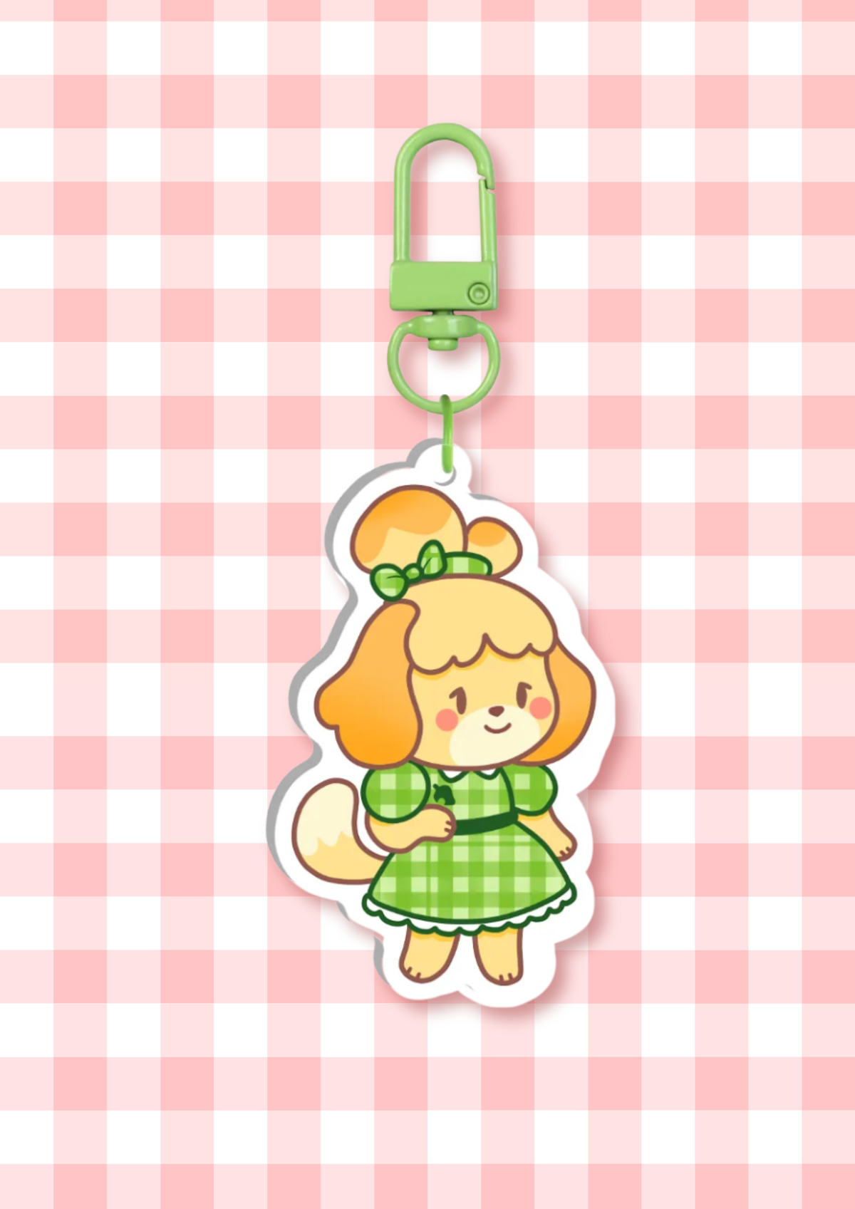 Yellow Crossing Doggy Keychain