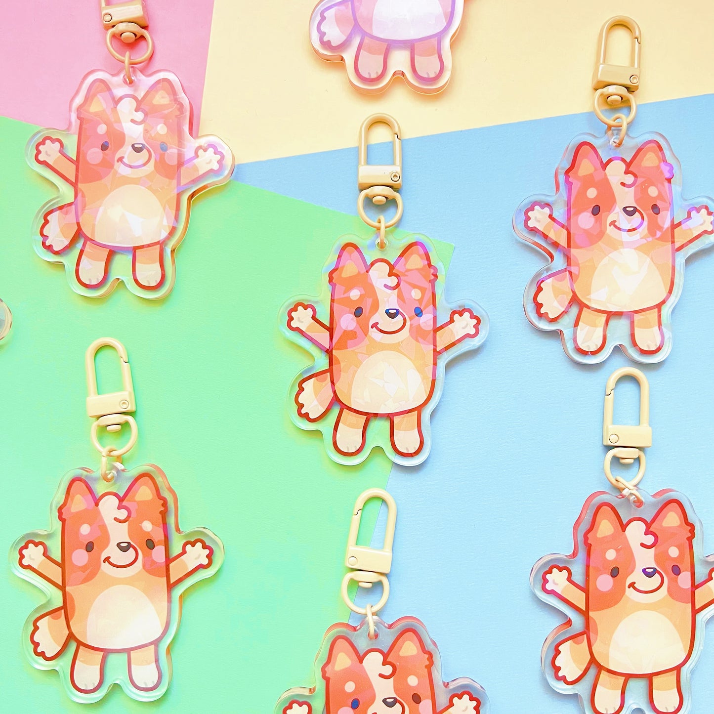 Blue Puppies Keychains