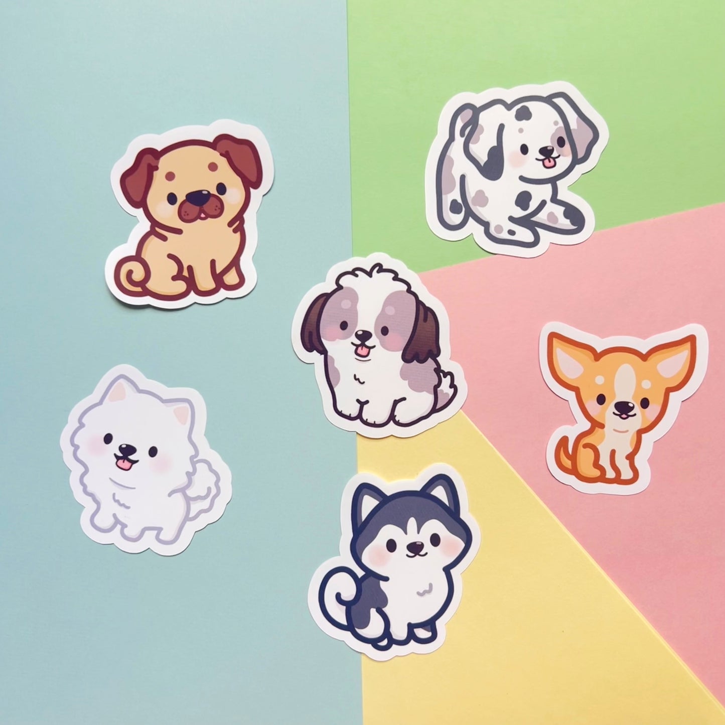 Furry Pets Glossy Stickers