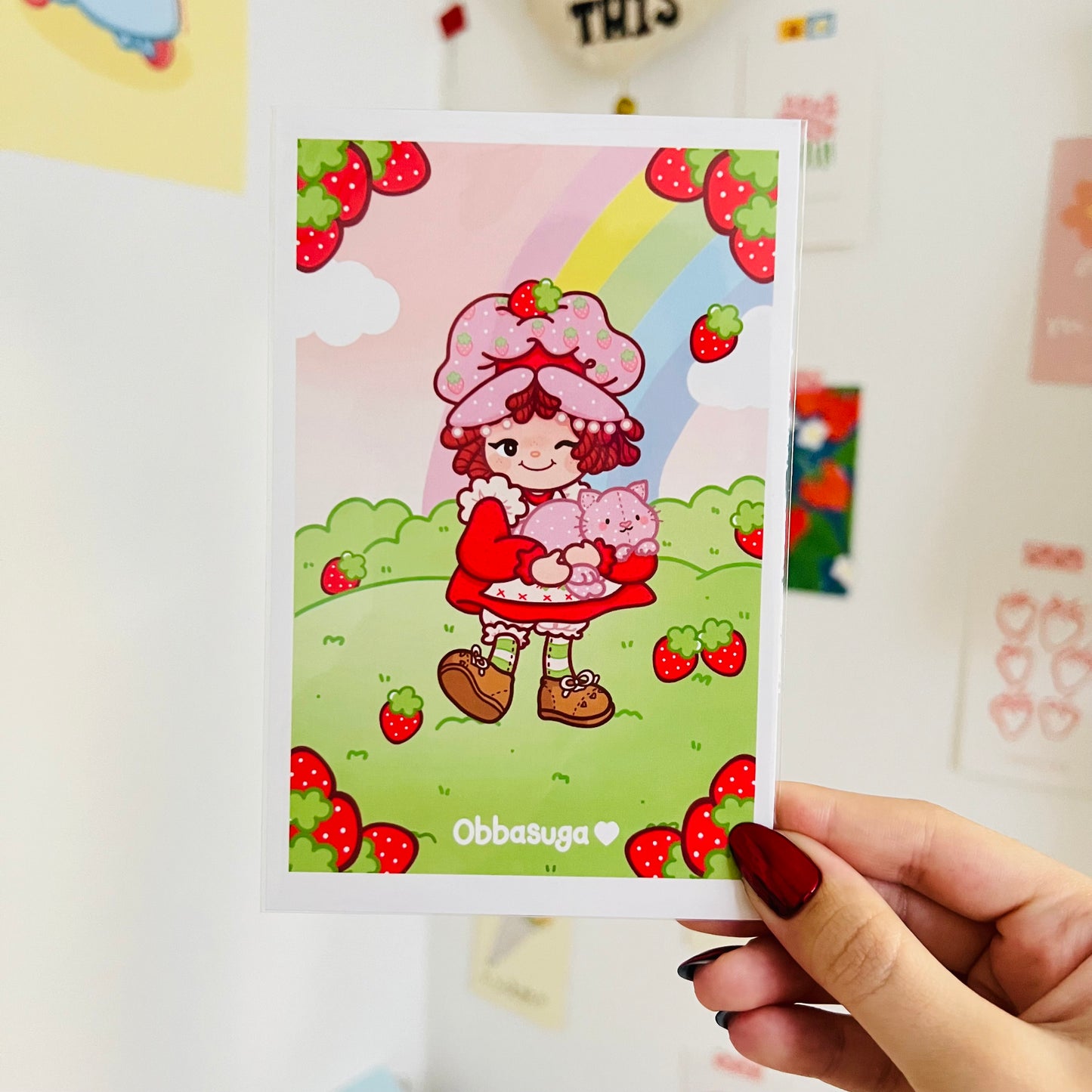 Strawberry Girl Art Print