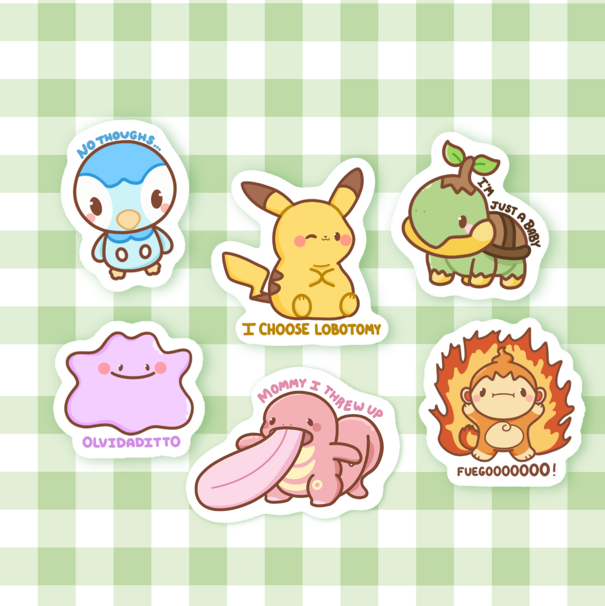 Póke Friends Glossy Stickers