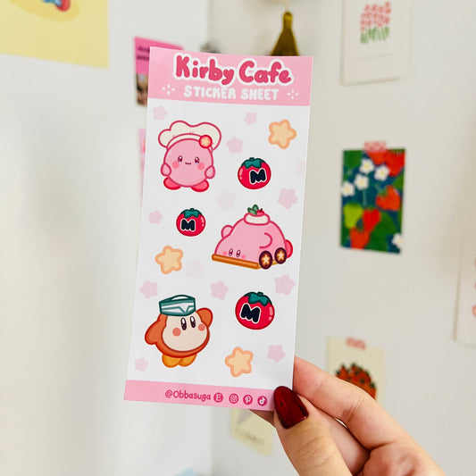 Kirb Cafe Sticker Sheet