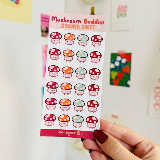 Mushroom Buddies Sticker Sheet