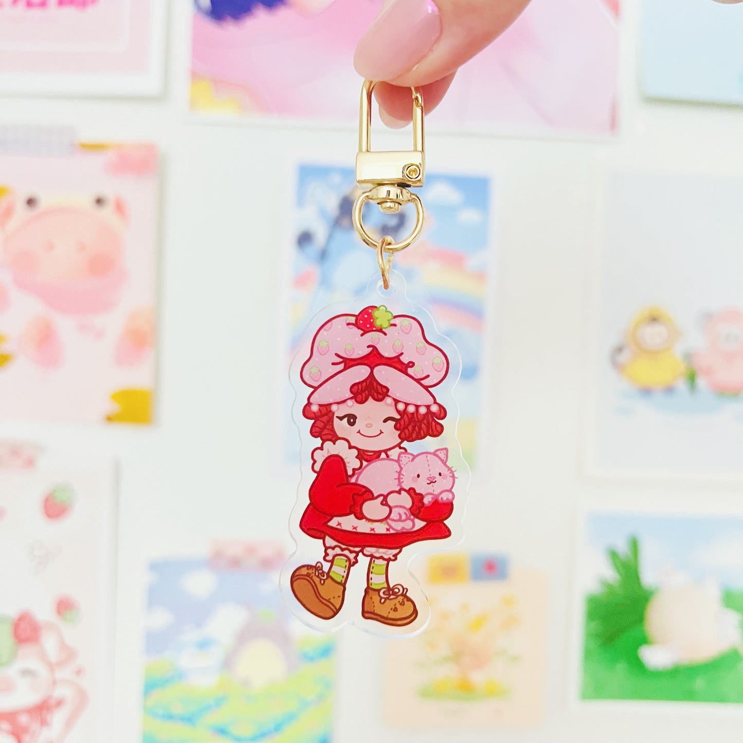 Strawberry Girl Keychain