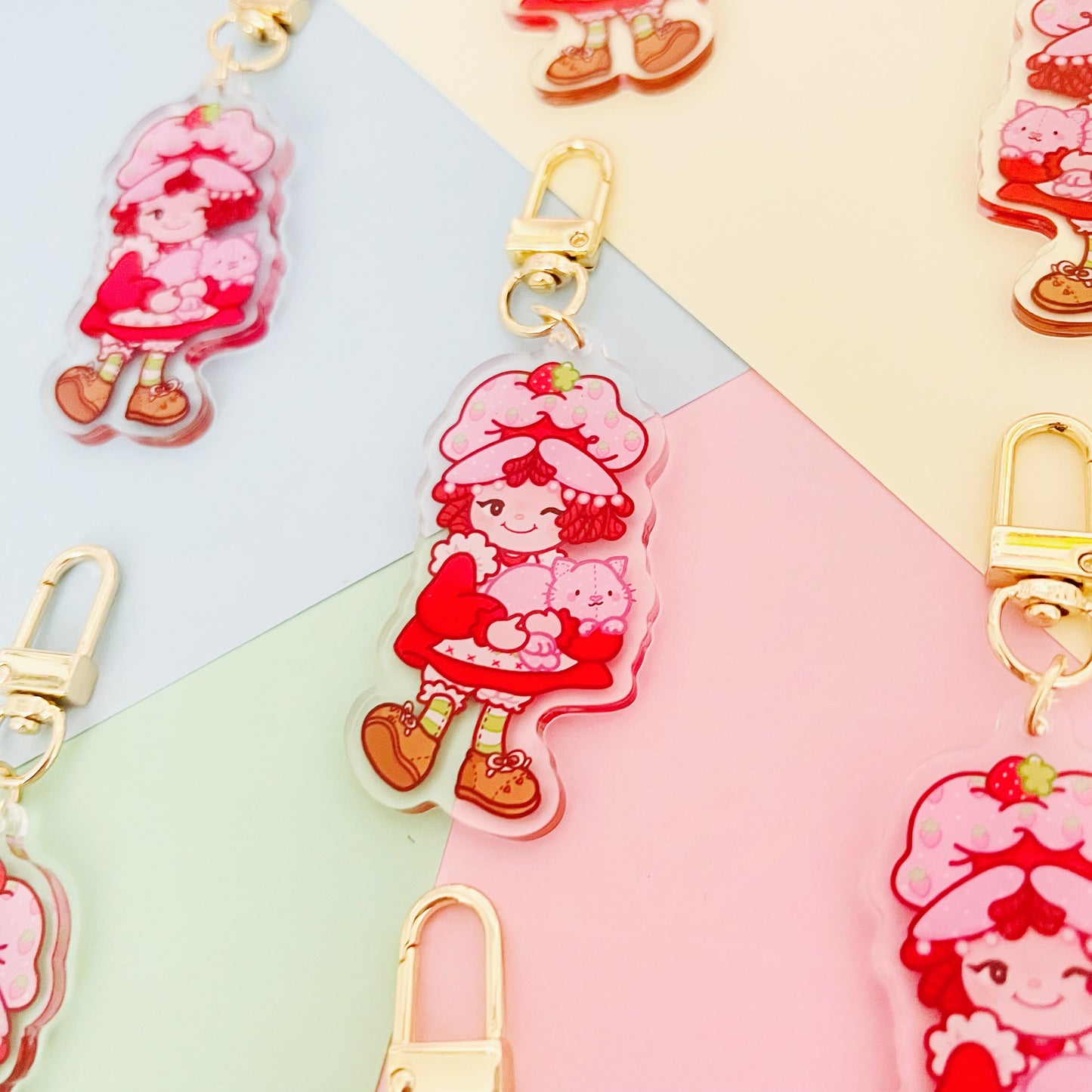 Strawberry Girl Keychain