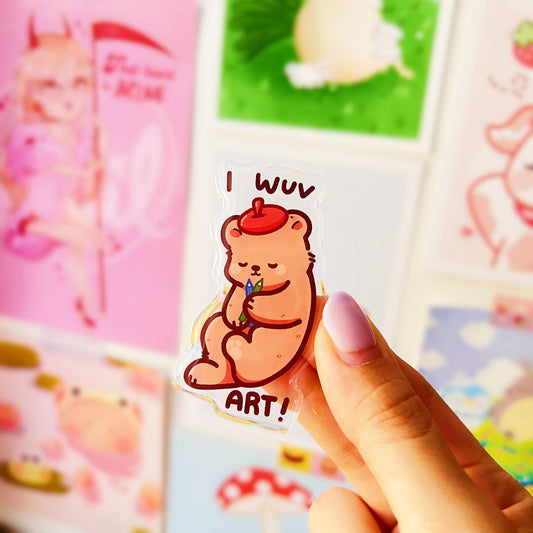 I wuv Art Acrylic Pin