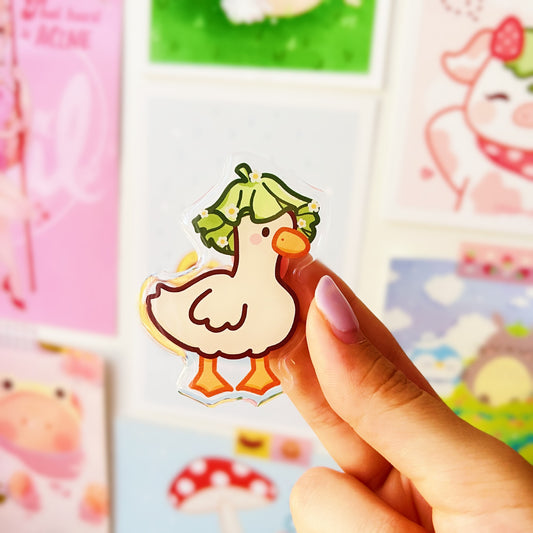 Cabbage Ducky Acrylic Pin