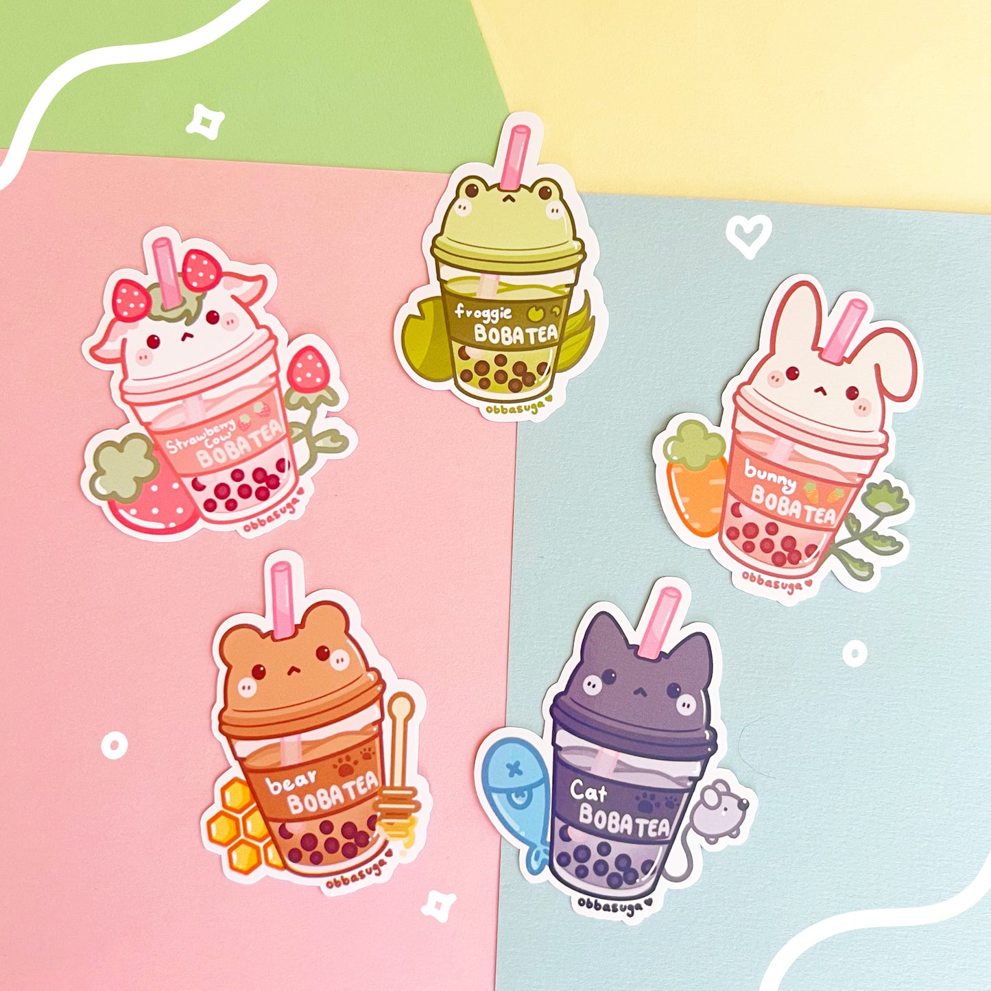 The Boba Tea Shop Sticker Collection- Glossy Stickers