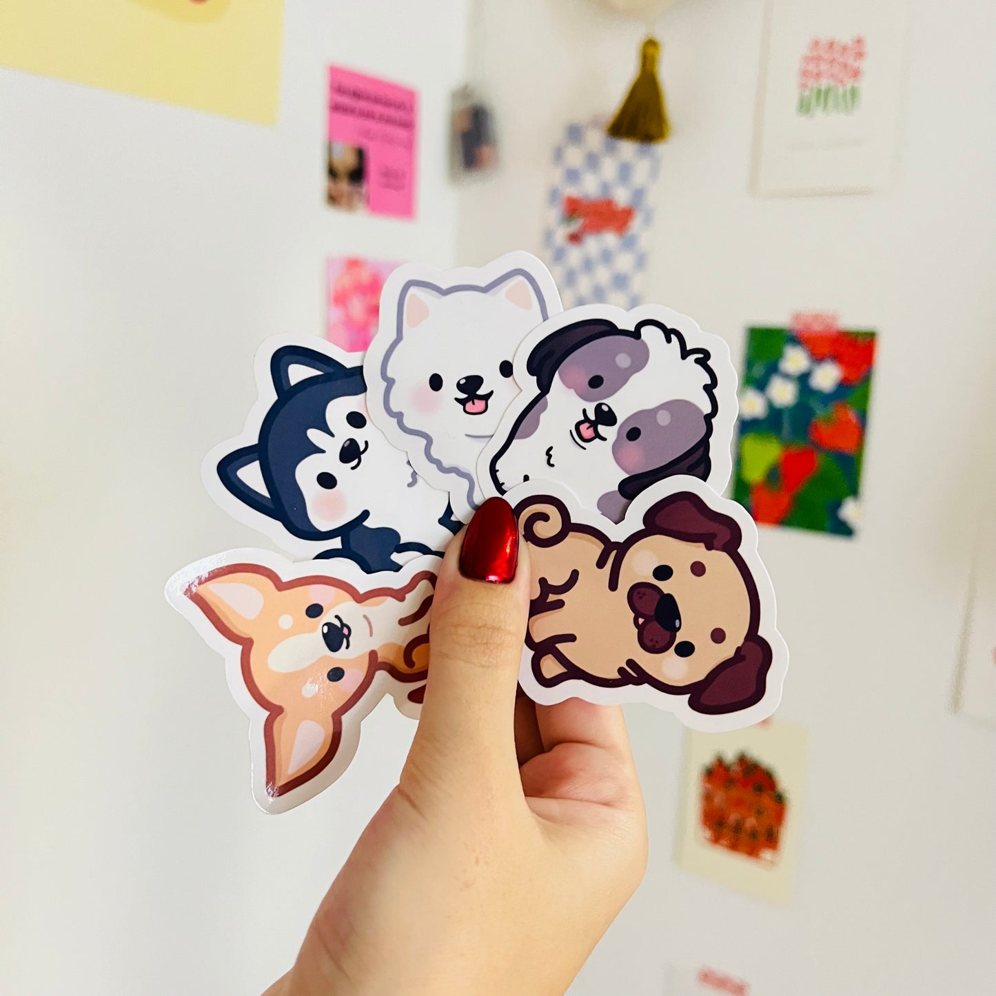 Furry Pets Glossy Stickers