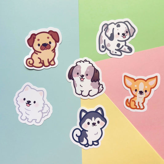 Furry Pets Glossy Stickers