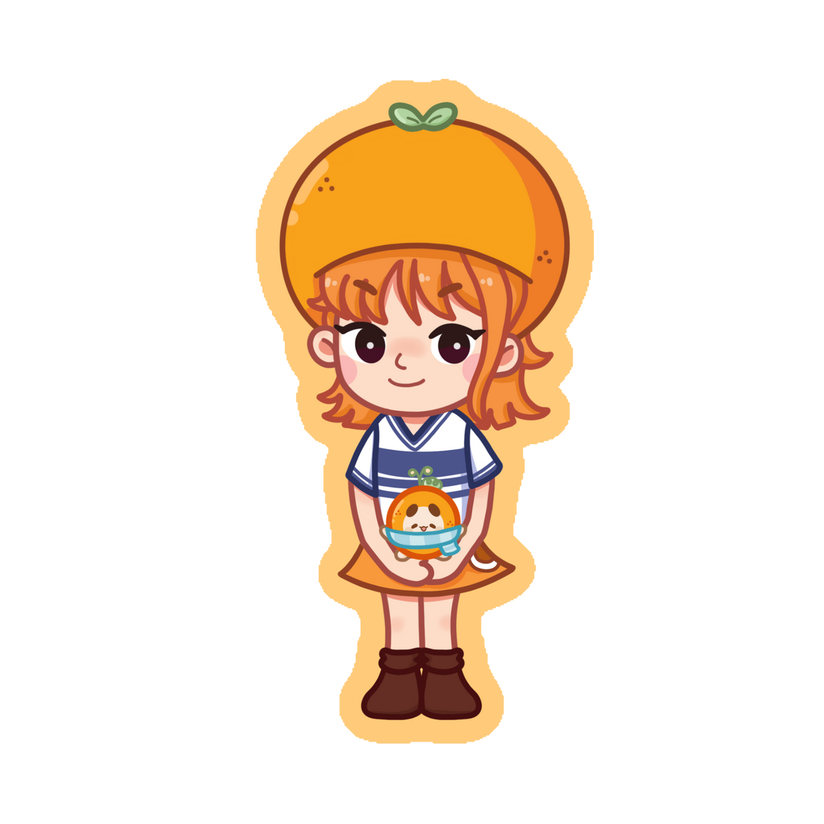 One Fruity Piece of Friends Glossy Stickers