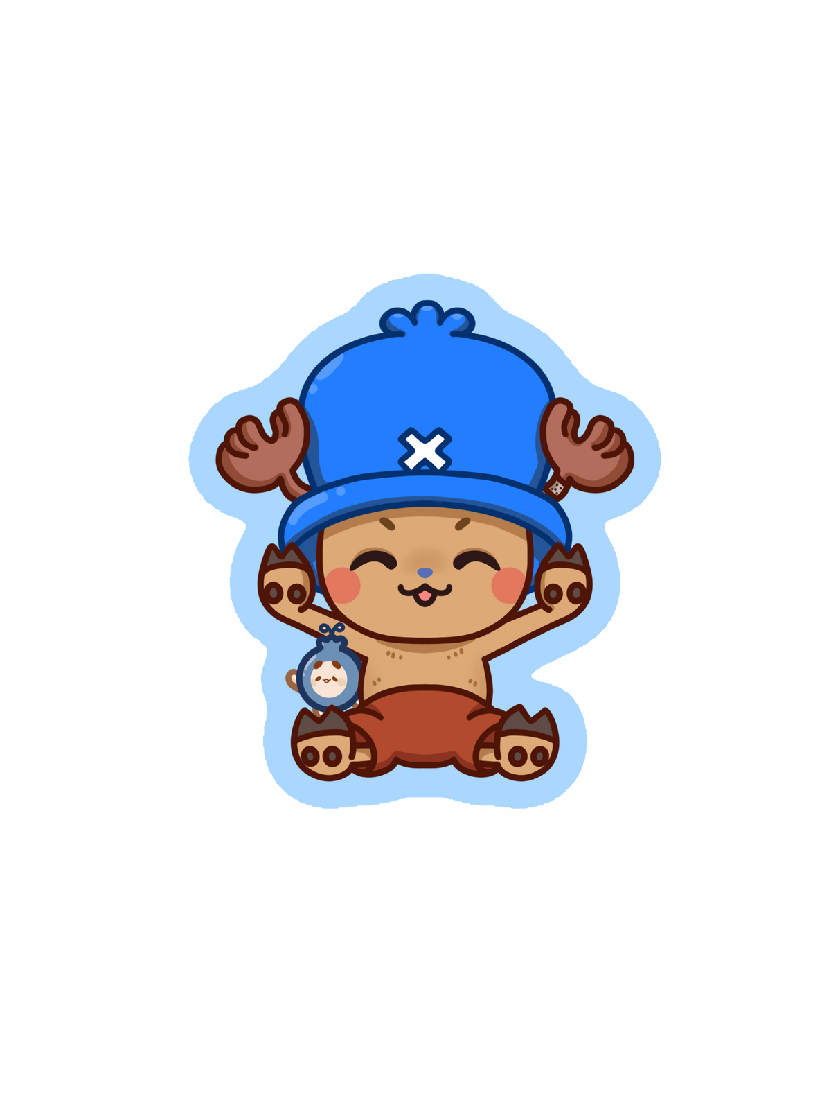 One Fruity Piece of Friends Glossy Stickers