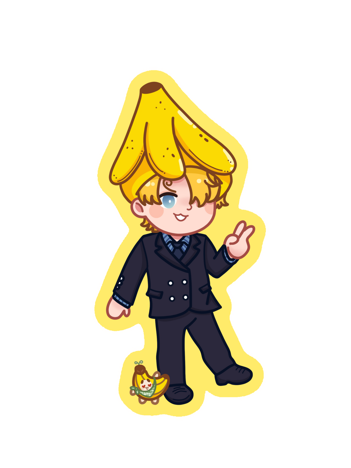 One Fruity Piece of Friends Glossy Stickers