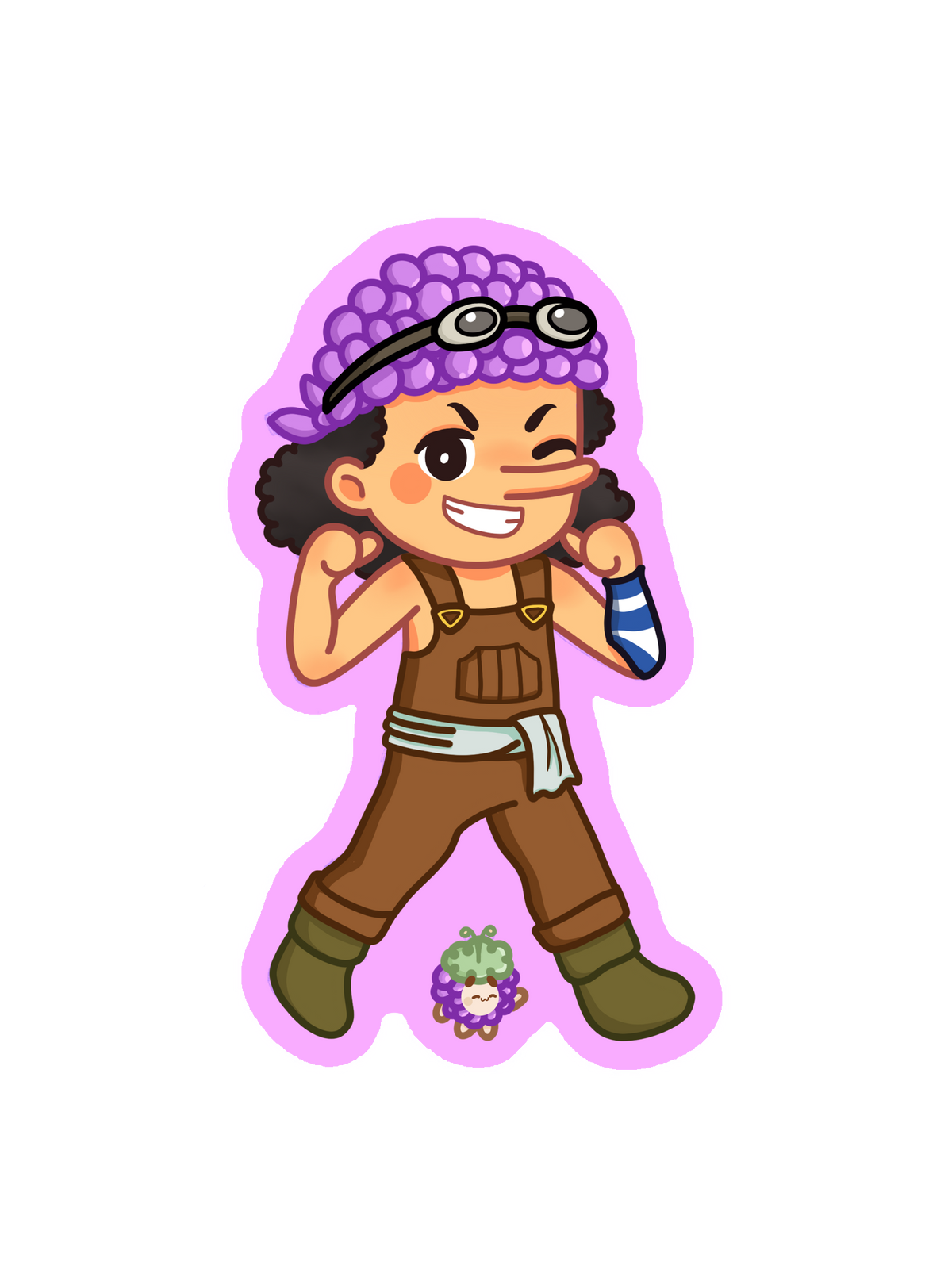 One Fruity Piece of Friends Glossy Stickers